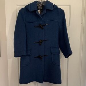 Stylish Navy Kids Pea Coat with Toggle Closures